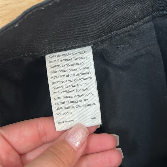 KOTN Egyptian‎ Cotton Crop Wide Leg Trouser Black Size 4 - Picture 6 of 6